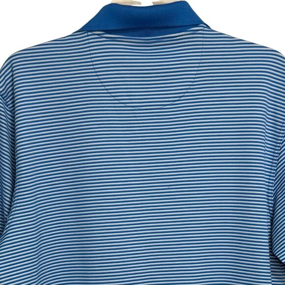 Cubavera Men's Short Sleeve Ply 2 Stripe Texture Ottoman Polo Shirt - Size Large - Picture 7 of 8